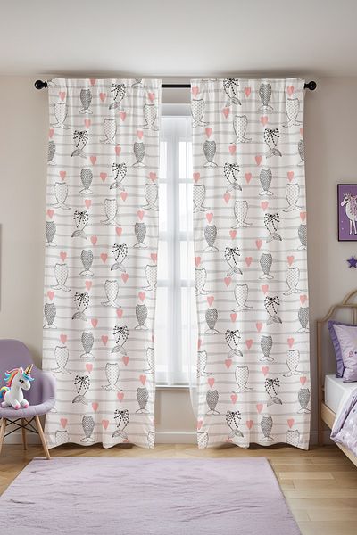 EVPANYA Mermaid Dress Patterned Children's Baby Room Background Curtain (Single Wing Pricing)