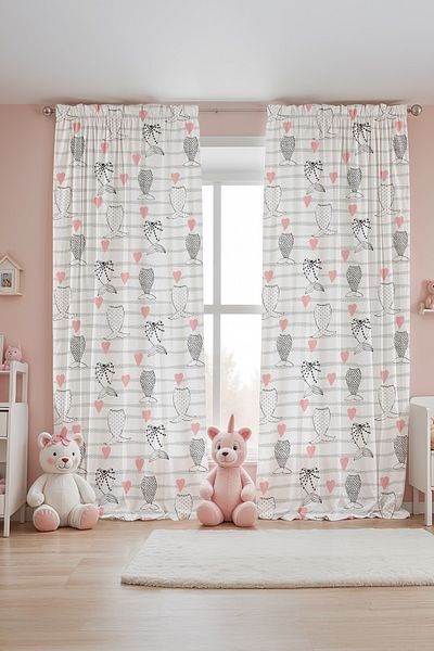 EVPANYA Mermaid Dress Patterned Children's Baby Room Background Curtain (Single Wing Pricing)