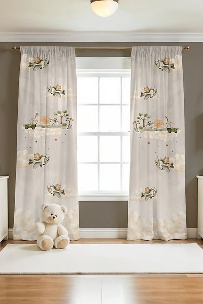 EVPANYA Jeep li Cute African Safari Pattern Παιδική κουρτίνα φόντου βρεφικού δωματίου (Τιμή μονής πτερύγιο)