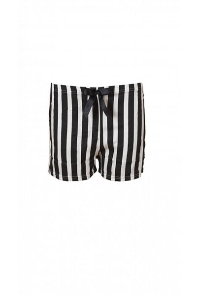 KozaBiat Pantaloni scurți de pijama cu dungi, alb-negru