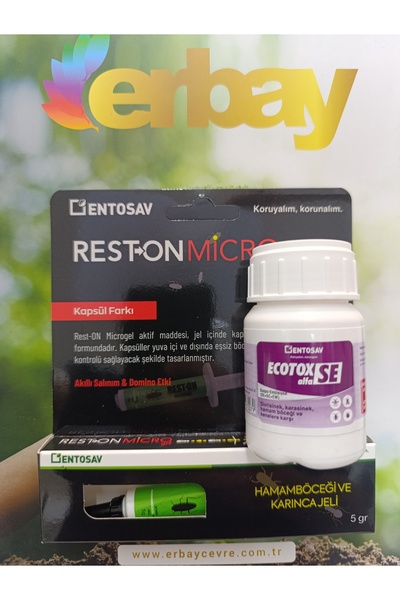 ERBAY HAŞERE ALMAN HAMAMBÖCEĞİ MÜCADELE SETİ 50ML ECOTOX ALFA SE 5 GR REST-ON JEL