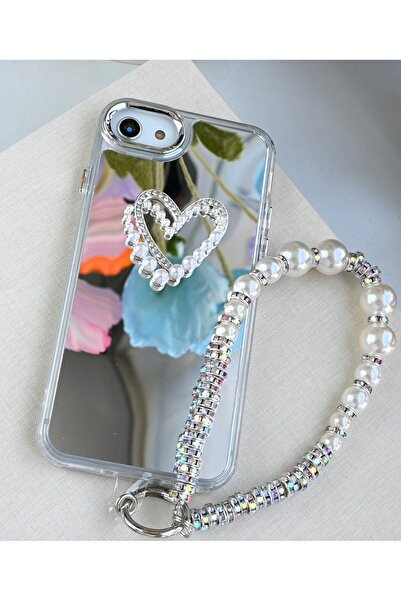 Go Aksesuar iPhone 7 - 8 - Se 2020 Se 2022 Compatible Mirrored Charmed Heart Model Case