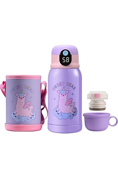 OEM Sticlă metalică inteligentă cu afișaj de temperatură, violet, 0,5 l