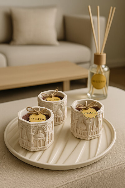 Handmade Bellevie candles dekoratif mum ikisi birarada