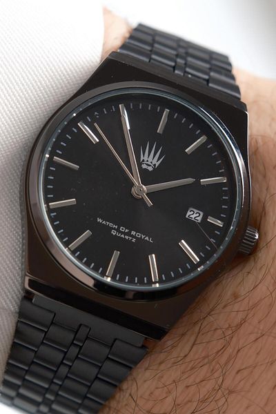 WATCHOFROYAL Virtus Classic Time Black Wrist Watch