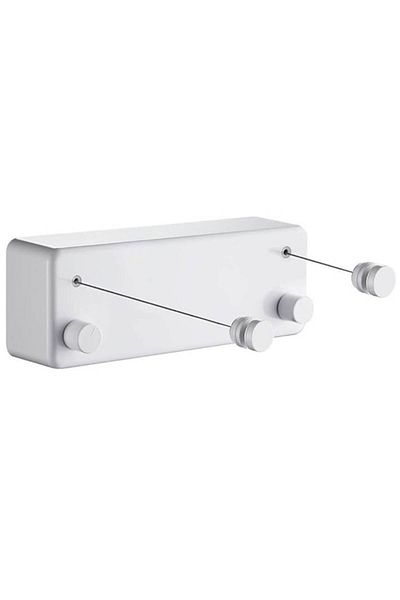 OEM Retractable clothes dryer, wall-mounted, two wires, 4.2m, PVC and aluminum, white
