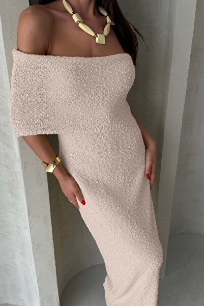 Ulino Μακρύ καλοκαιρινό φόρεμα με υφή και ανοιχτούς ώμους