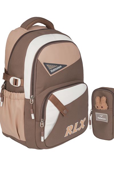 RKY SERENITY Relaxion Multi-Pocket Backpack with Pen Holder and Plush Accessories School Set