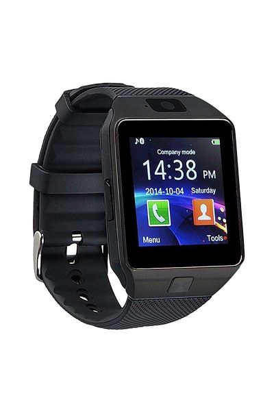 TECHSTAR Smartwatch Bluetooth DZ09 MTK Compatible SIM and MicroSD with Camera Black