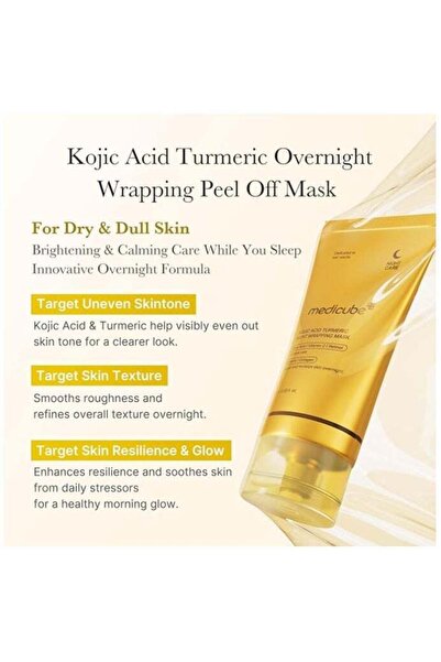 Medicube قناع ليلي بحمض الكوجيك والكركم لتغليف البشرة 75 مل