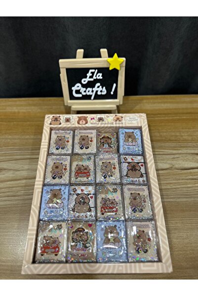 Ela Crafts 3 قطع من دفتر الملاحظات الصغير بتصميم كابيبارا مع غلاف مائي وملصق |   24 صفحة |   5.5×4.5 سم