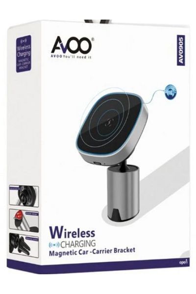 Microdigit حامل مغناطيسي للهاتف المحمول وشاحن لاسلكي AV 0905