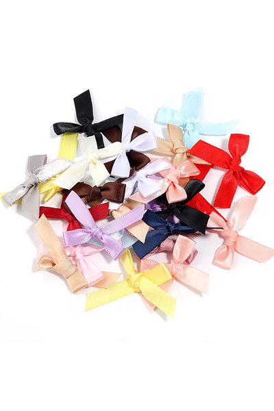 Fiyonks Atölye Bow Satin 25 Pieces, Ribbon Bow Satin Handmade Decoration