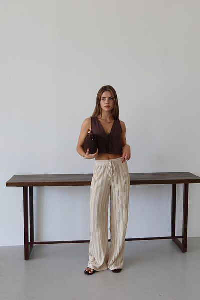 Jeevee Tasseled Fabric Relaxed Cut Summer Trousers