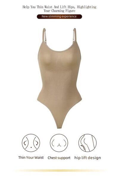 Bikini Mayokini Dünyası Kimi Bodysuit Corset with Tanga - Beige