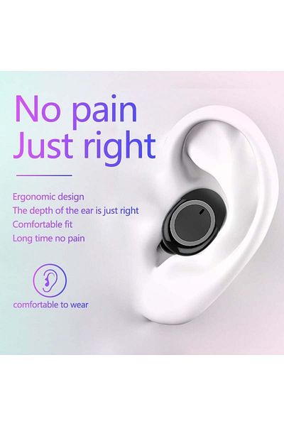 TECHSTAR ® TWS Earbud Wireless Bluetooth Headphones with BT 5.0 Technology White