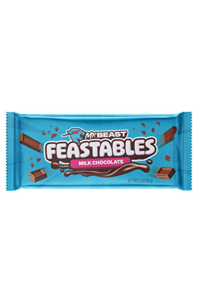 Mrbeast Feastables Milk Chocolate 60 g – Sütlü Çikolata Bar (İthal)