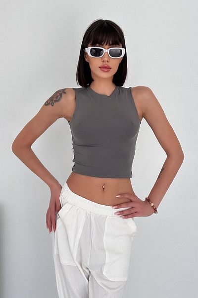 New Now Modal Fabric Crew Neck Sleeveless Body