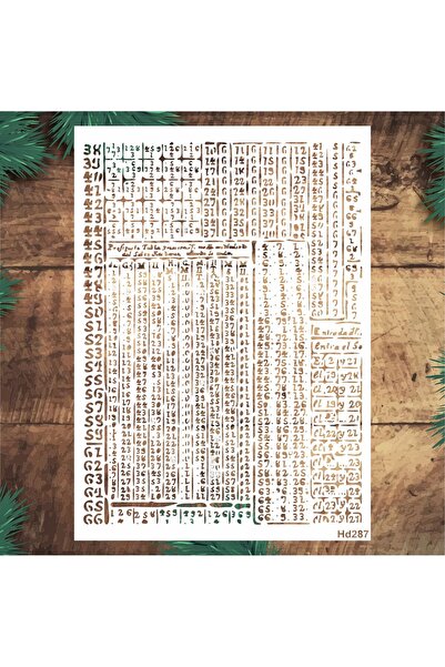 STENCİLTASARIM Stencil Tasarım HD287 - Dekoratif Duvar, Eşya, Fayans,kumaş Boyama Şablonları
