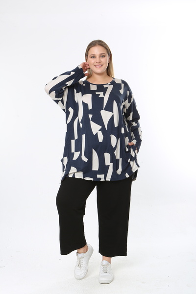 XL Modam Women's Digital Print Plus Size Tunic