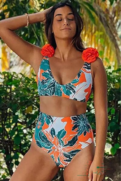 Bikini Mayokini Dünyası Μπικίνι Bahama - Πράσινο-Λευκό