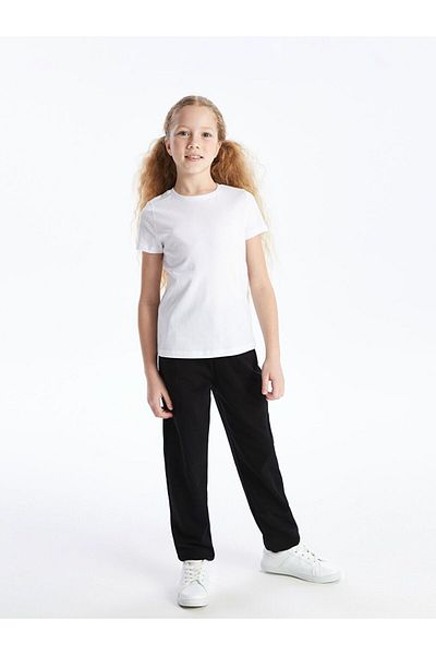 LC Waikiki Pantaloni de sport jogger pentru fete LCW Kids, cu talie elastică