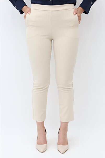 Armine Beli Sim Detaylı Pantolon 25YT227 - Bej