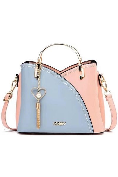 Full Abundance Geantă elegantă crossbody pentru femei, design versatil, albastru-roz