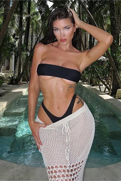 Bikini Mayokini Dünyası Μπικίνι Kristina Strapless Thong - Μαύρο