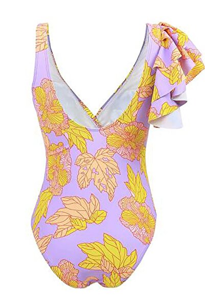 Bikini Mayokini Dünyası Fırfırlı Mayokini - Mor