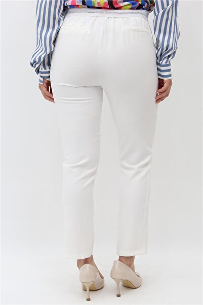 Armine Beli Sim Detaylı Pantolon 25YT227 - Ekru