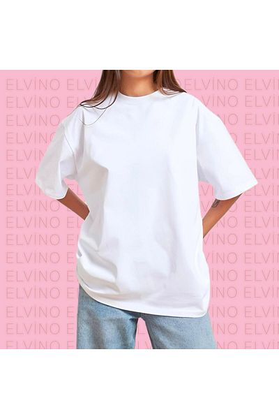 Elvino Strawberry Matcha Printed Crew Neck Cotton White Women'S/Men's Unisex Oversize Tshirt