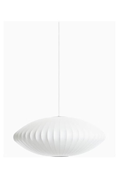 Qdec Japon İpek Avize Elips 60 cm Beyaz