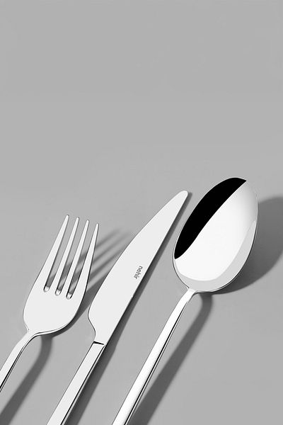 Nehir Gloria Sade 12-Person 84-Piece Leather Boxed Cutlery Set