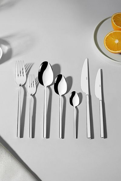Nehir Gloria Sade 12-Person 84-Piece Leather Boxed Cutlery Set
