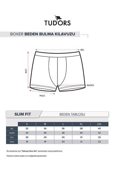 Tudors Ανδρικό 2'li Cotton Lycra Ευέλικτο Ύφασμα Λευκό Μπόξερ