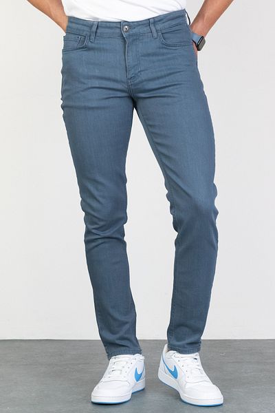 HLT JEANS Pánské modré Slim Fit Grinded Lycra flexibilní džíny Hlthe001946