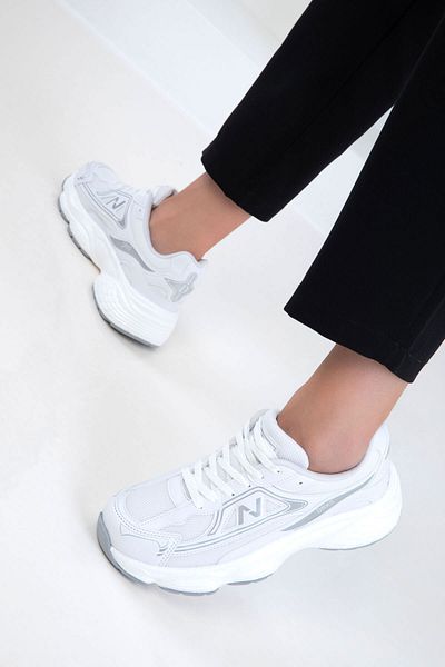 SOHO White-Grey Women's Sneaker 20762