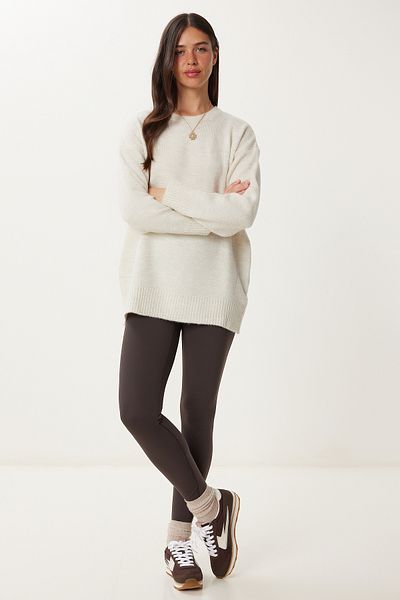 Happiness İstanbul Women's Stone Oversize Knit Sweater PN00054
