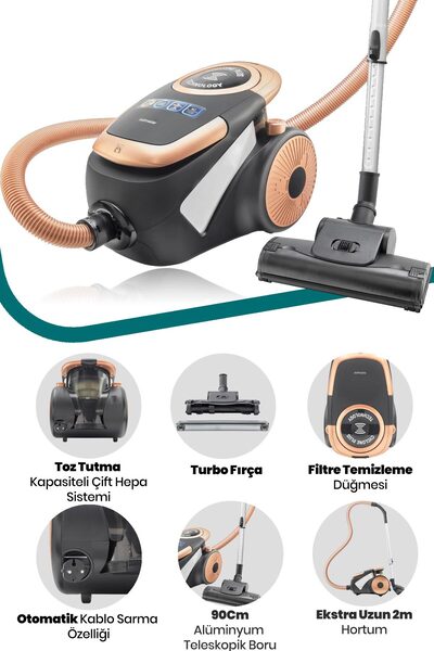 GOLDMASTER Pc-3215 Pro Cyclone  Cyclone Plus Toz Torbasız Elektrikli Süpürge