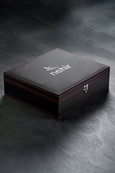 Nehir Maxi Sade 12 Person 84 Piece Leather Boxed Cutlery Set