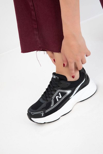 SOHO Black-White Women's Sneaker 20762
