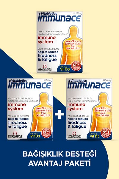 Immunace Containing Vitamin D - Iron, Zinc, Selenium and Magnesium Immune Support Vitamin 3 Pack