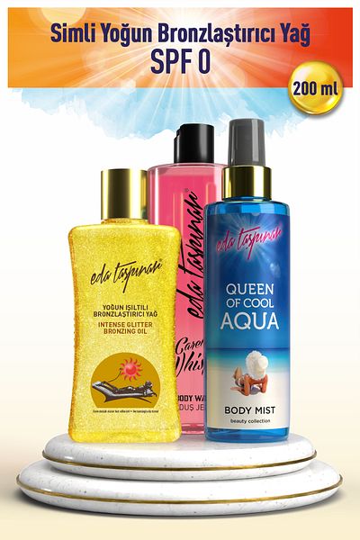 Eda Taşpınar Intense Shimmer Bronzing Oil Spf0 200ml -Aqua Body Mist&Aqua Shower