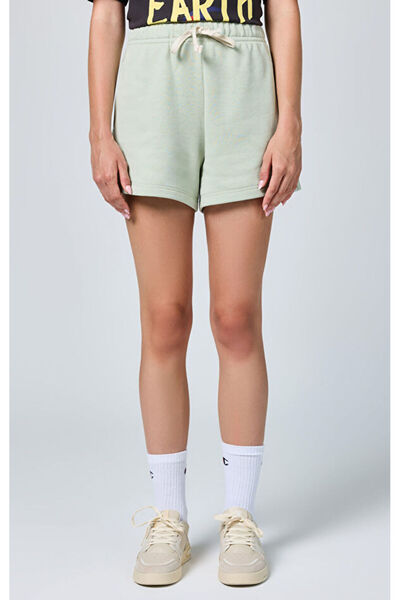 Champion Eco Future Bermuda Organik Pamuk Yeşil Kadın Şort-E10009-GS072