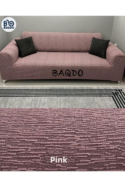 BAQDO Husa de canapea Jacquard pentru 3 persoane, canapea extensibila, canape...