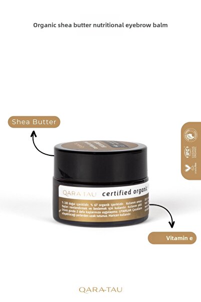 qaratau Organic Shea Butter Nourishing Eyebrow Balm - Brow Balm 15ml