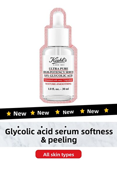 Kiehl's سيروم للوجه لبشرة ناعمة - حمض الجليكوليك النقي بنسبة 9.8٪ لتأثير نعوم...