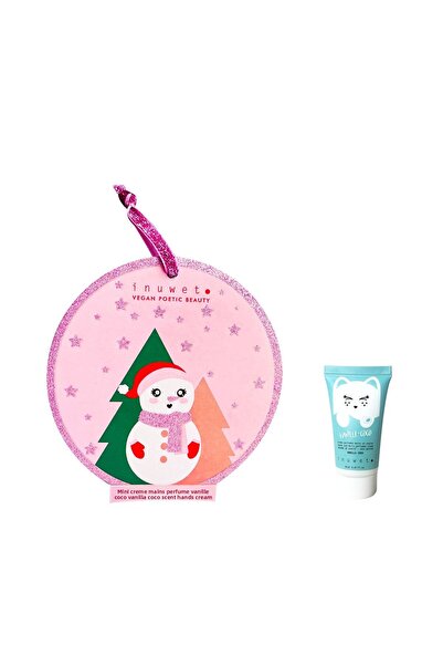 Inuwet Coconut Scented Travel Size Hand Cream with Snowman Figure 20ml
