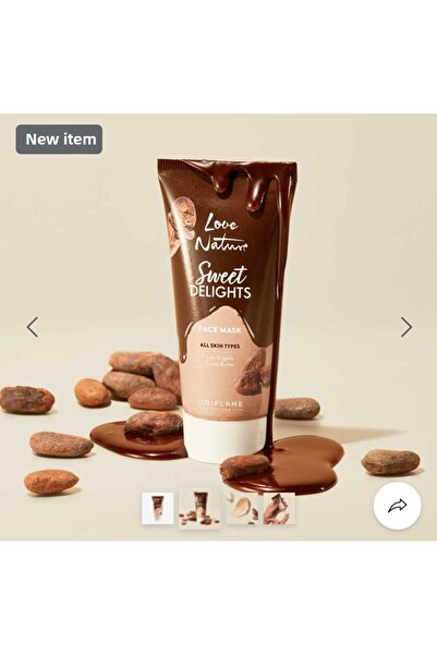 Oriflame قناع الوجه بخلاصة زبدة الكاكاو العضوية من Love Nature Sweet Delights